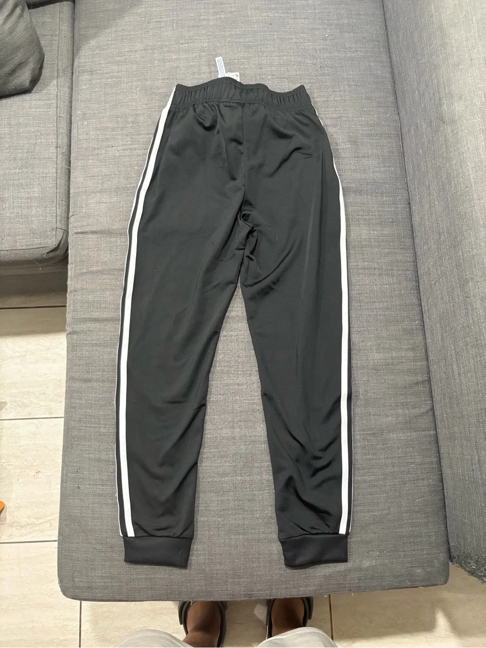 adidas Black Jogger Pants with White 3-Stripes
